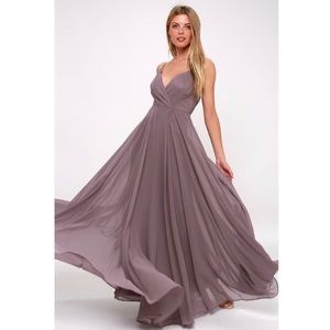 Lulu’s All About Love Dusty Purple Maxi Dress